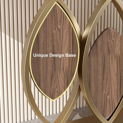 Duo 1000mm White Console Table Modern Accent Table For Entryway with Sintered Stone Top - 