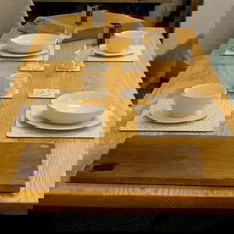 Elegant and Sophisticated Ash Dining Table - 