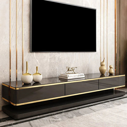 Gapn White TV Media Console with Storage 3 Drawers Tempered Glass for TVs Up to 1981mm - Approved By Design