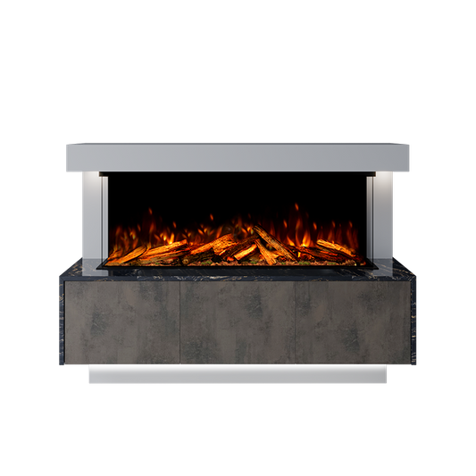 Geneva Suite 1250 3D Panoramic Marble Electric Fireplace - Approved By Design