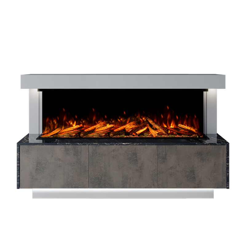 Geneva Suite 1500 3D Panoramic Marble Electric Fireplace - Approved By Design