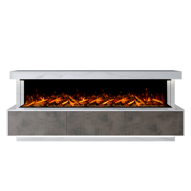 Geneva Suite 2500 3D Panoramic Marble Electric Fireplace - Approved By Design