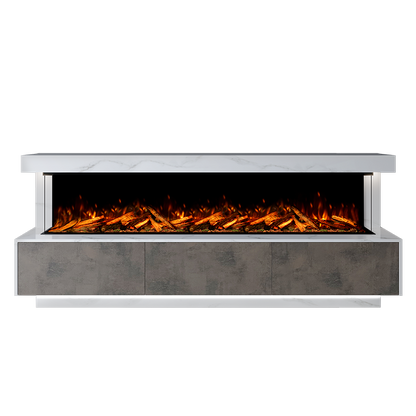 Geneva Suite 2500 3D Panoramic Marble Electric Fireplace - Approved By Design