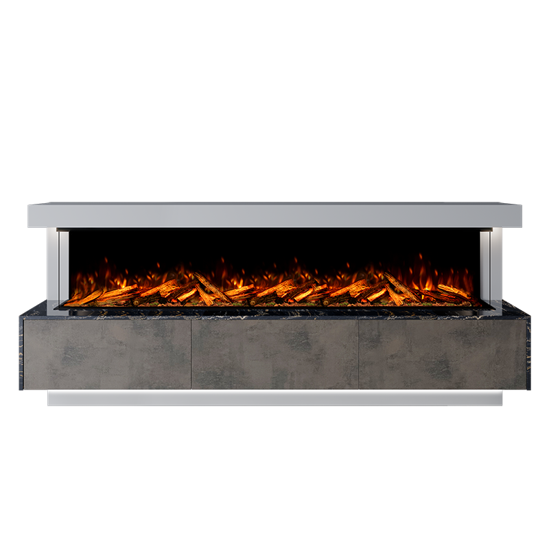 Geneva Suite 2500 3D Panoramic Marble Electric Fireplace - Approved By Design