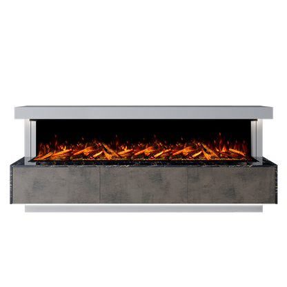 Geneva Suite 2500 3D Panoramic Marble Electric Fireplace - Approved By Design
