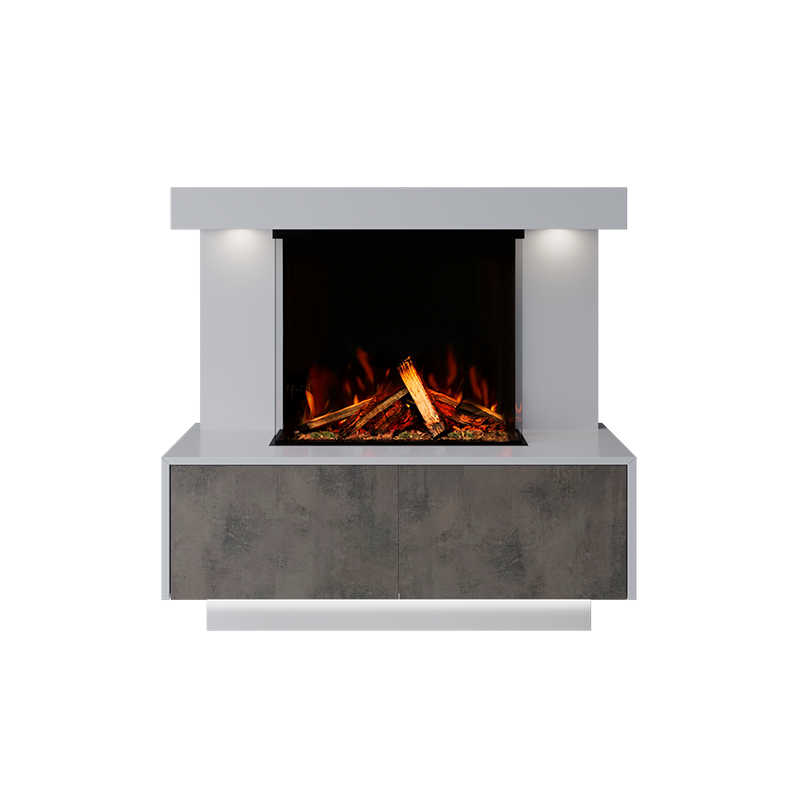 Geneva Suite 700 3D Panoramic Marble Electric Fireplace - Approved By Design