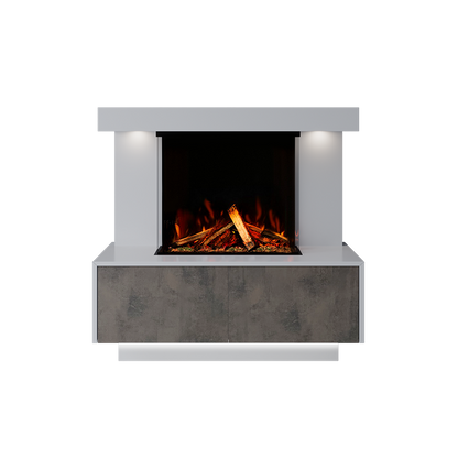 Geneva Suite 700 3D Panoramic Marble Electric Fireplace - Approved By Design