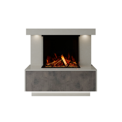 Geneva Suite 700 3D Panoramic Marble Electric Fireplace - Approved By Design