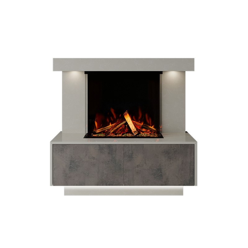 Geneva Suite 700 3D Panoramic Marble Electric Fireplace - Approved By Design