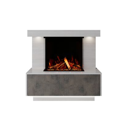 Geneva Suite 700 3D Panoramic Marble Electric Fireplace - Approved By Design