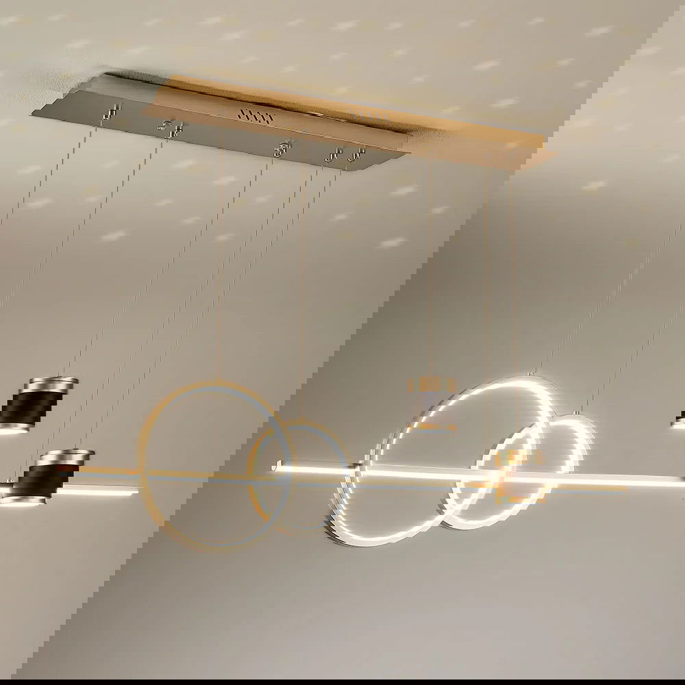 Gold Kitchen Island light Geometric Starry Pendant Light - 