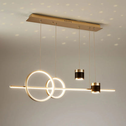 Gold Kitchen Island light Geometric Starry Pendant Light - 