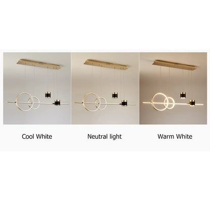 Gold Kitchen Island light Geometric Starry Pendant Light - 