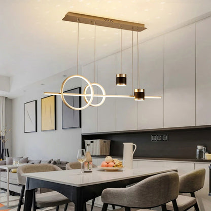 Gold Kitchen Island light Geometric Starry Pendant Light - 
