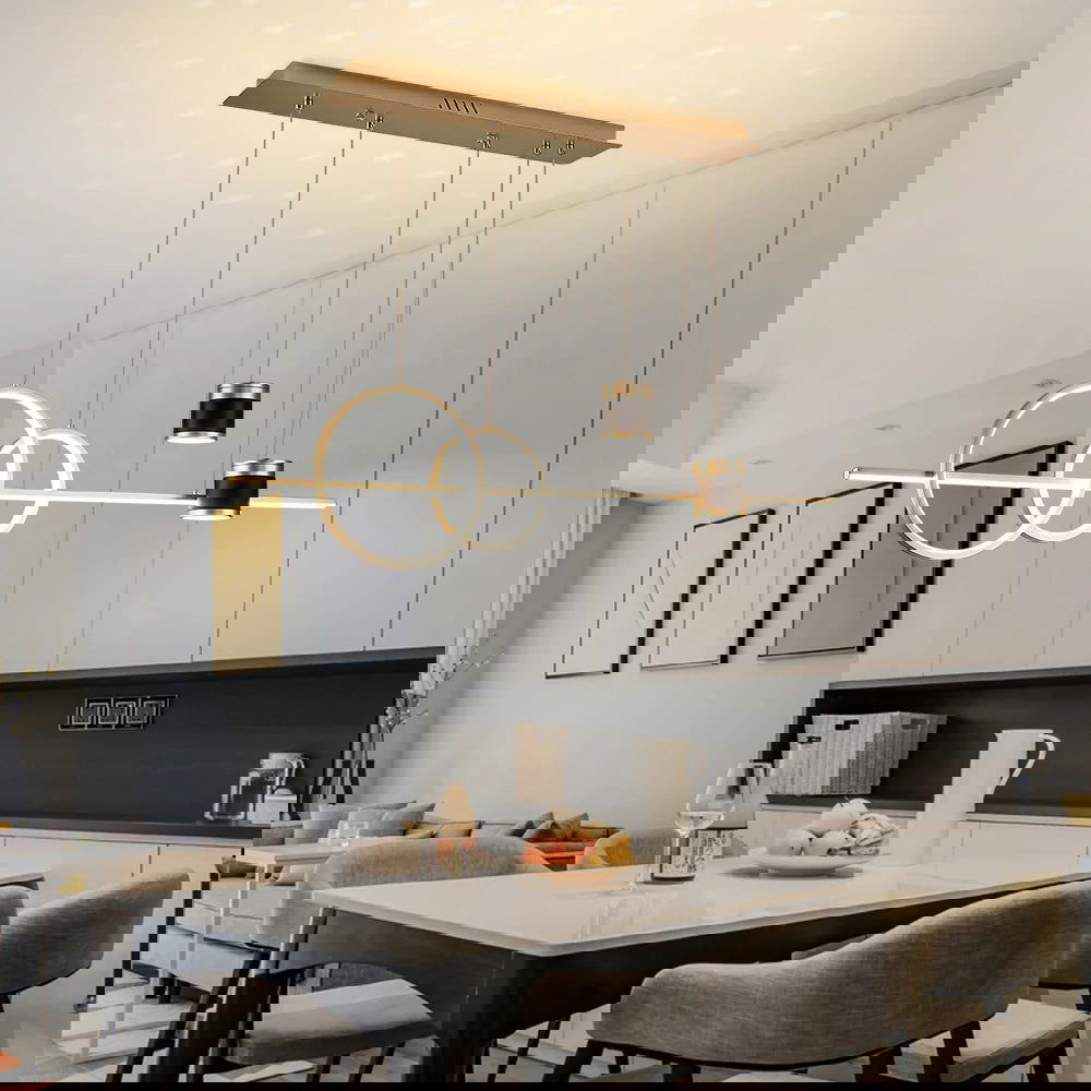 Gold Kitchen Island light Geometric Starry Pendant Light - 