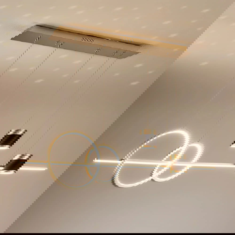 Gold Kitchen Island light Geometric Starry Pendant Light - 