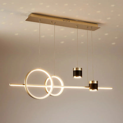 Gold Kitchen Island light Geometric Starry Pendant Light - 