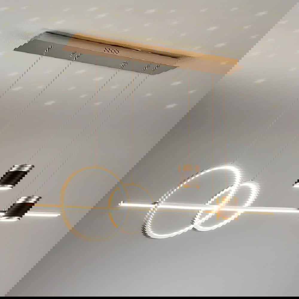 Gold Kitchen Island light Geometric Starry Pendant Light - 