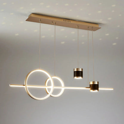 Gold Kitchen Island light Geometric Starry Pendant Light - 