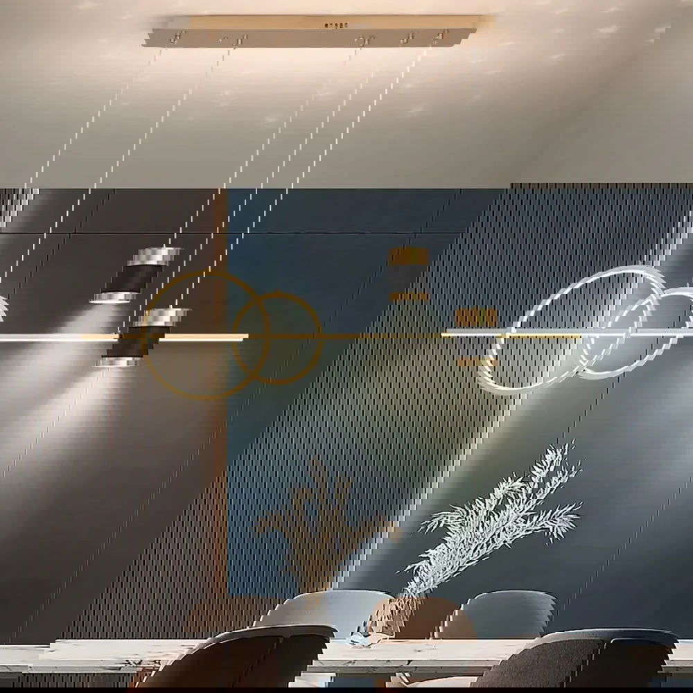 Gold Kitchen Island light Geometric Starry Pendant Light - 