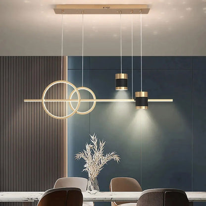 Gold Kitchen Island light Geometric Starry Pendant Light - 