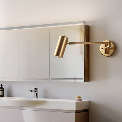 Gold Modern Swing Arm Indoor Wall Sconce 1 Light - 