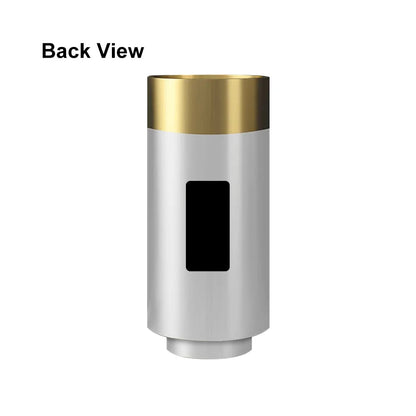 Gold & White Modern Luxury Round Stainless Steel Basin Pedestal Basin Freestanding - 