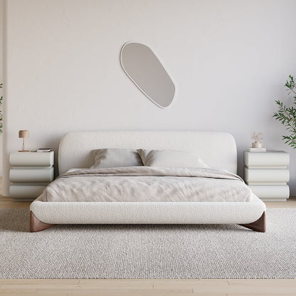 Humply Modern Light Gray Smart 3 Drawers Nightstand with Wireless Charger Bedside Table - 