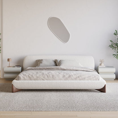 Humply Modern Light Gray Smart Nightstand with Wireless Charger Drawers Bedside Table - 