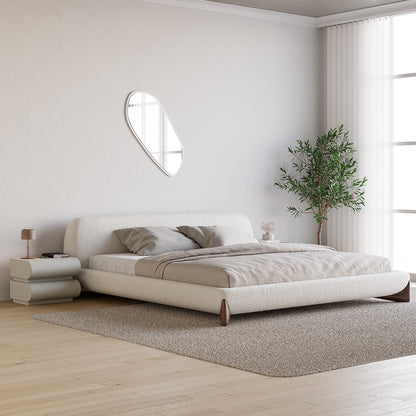 Humply Modern Light Gray Smart Nightstand with Wireless Charger Drawers Bedside Table - 