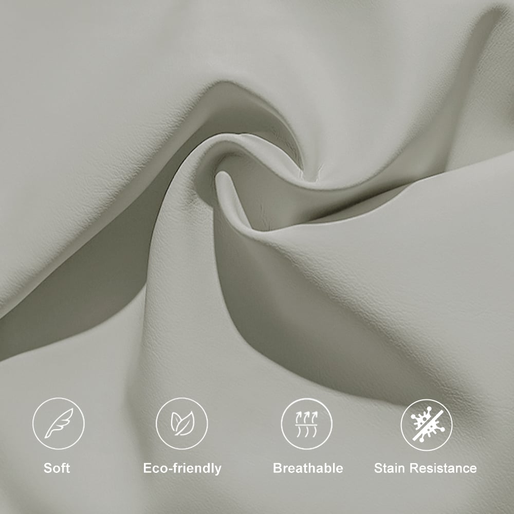 Humply Modern Light Gray Smart Nightstand with Wireless Charger Drawers Bedside Table - 