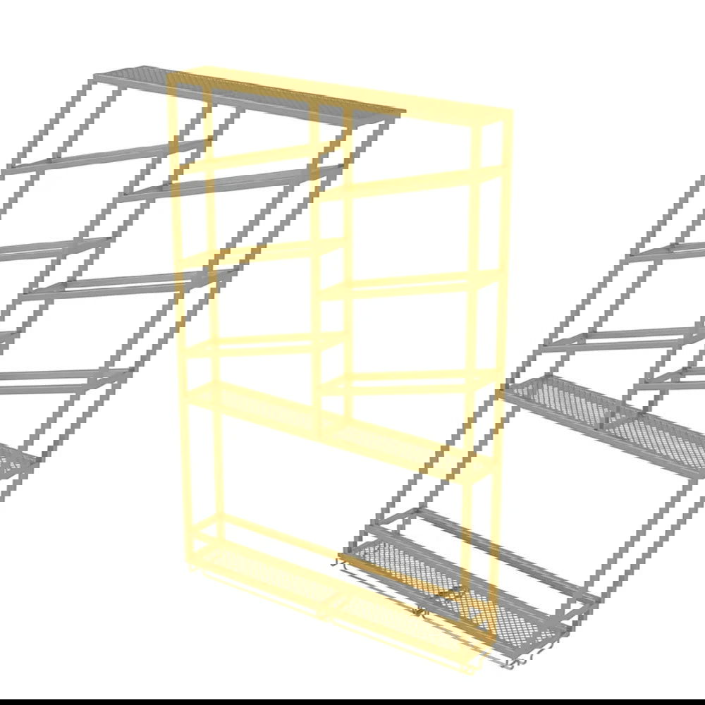 Industrial Wall Mounted Wine Rack with Bottle Rack -Gold - 