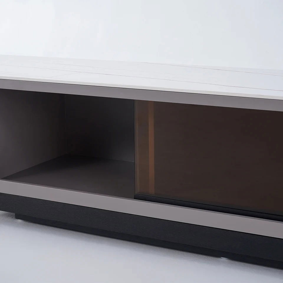 Italian Style Retractable TV Stand with 4 Drawers & LED Light for TV Up to 3048mm - 