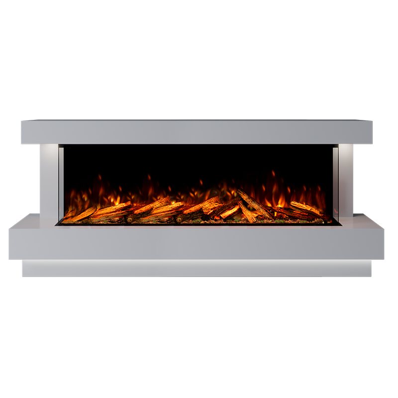 Lazio Suite 1500 3D Panoramic Marble Electric Fireplace - 