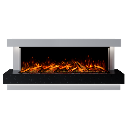 Lazio Suite 1500 3D Panoramic Marble Electric Fireplace - 