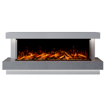 Lazio Suite 1500 3D Panoramic Marble Electric Fireplace - 