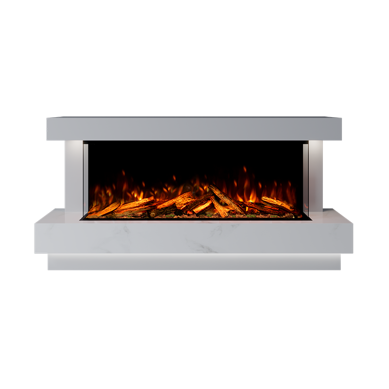 Lazio Suite 1250 3D Panoramic Marble Electric Fireplace - Approved By Design
