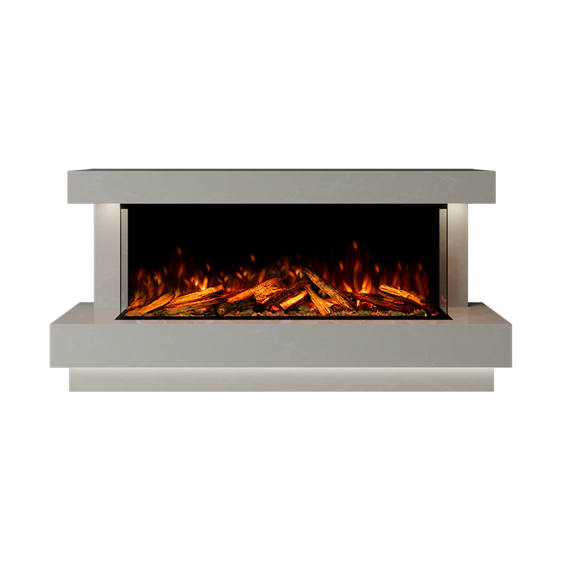 Lazio Suite 1250 3D Panoramic Marble Electric Fireplace - Approved By Design