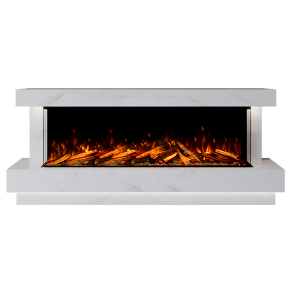 Lazio Suite 1500 3D Panoramic Marble Electric Fireplace - Approved By Design