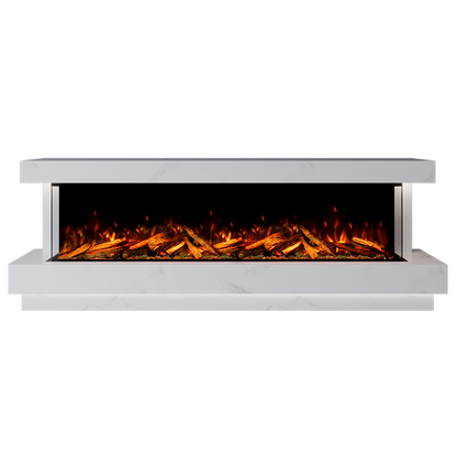 Lazio Suite 2000 3D Panoramic Marble Electric Fireplace - Approved By Design