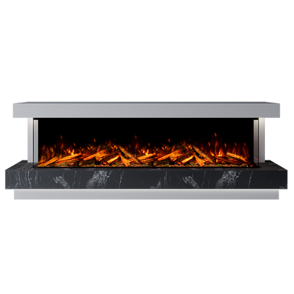 Lazio Suite 2000 3D Panoramic Marble Electric Fireplace - Approved By Design