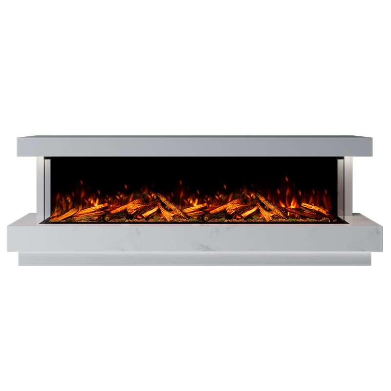 Lazio Suite 2000 3D Panoramic Marble Electric Fireplace - Approved By Design