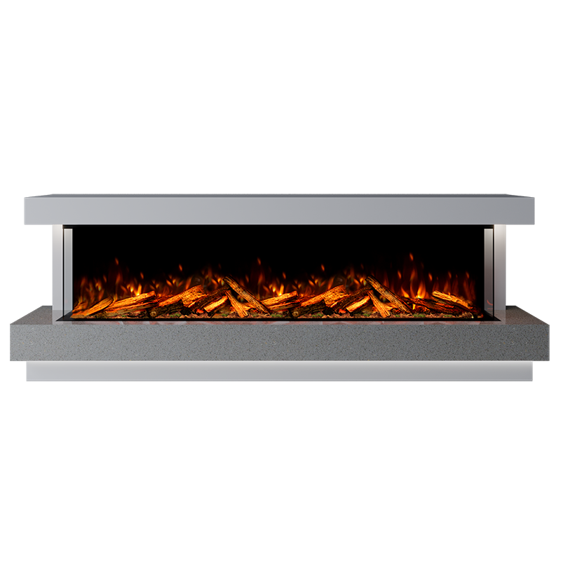 Lazio Suite 2000 3D Panoramic Marble Electric Fireplace - Approved By Design