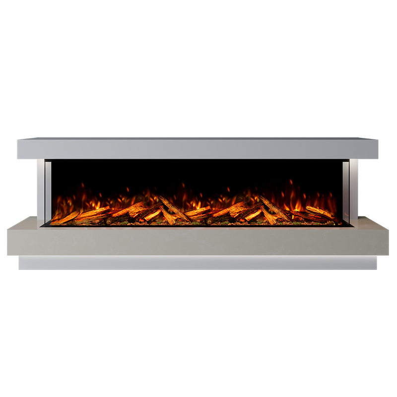 Lazio Suite 2000 3D Panoramic Marble Electric Fireplace - Approved By Design