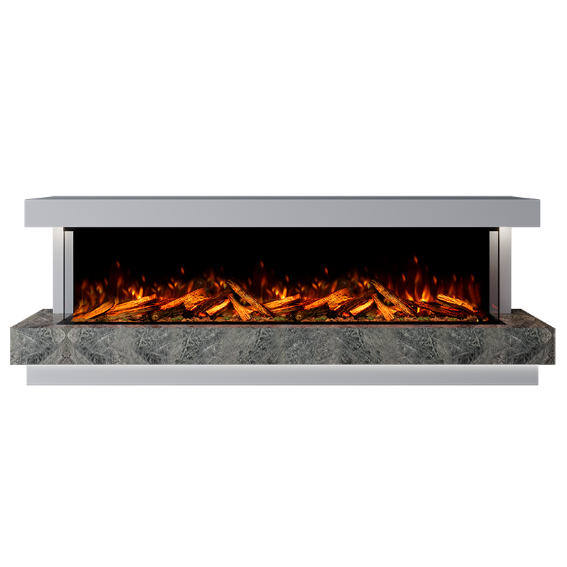 Lazio Suite 2000 3D Panoramic Marble Electric Fireplace - Approved By Design