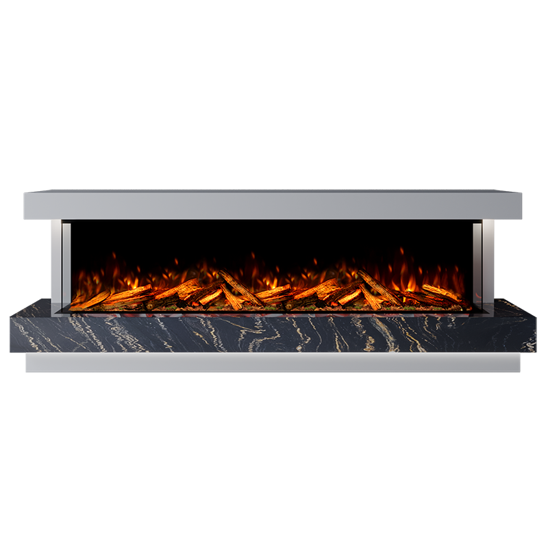 Lazio Suite 2000 3D Panoramic Marble Electric Fireplace - Approved By Design