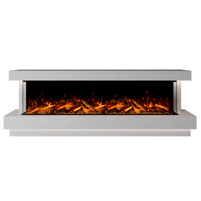Lazio Suite 2000 3D Panoramic Marble Electric Fireplace - Approved By Design
