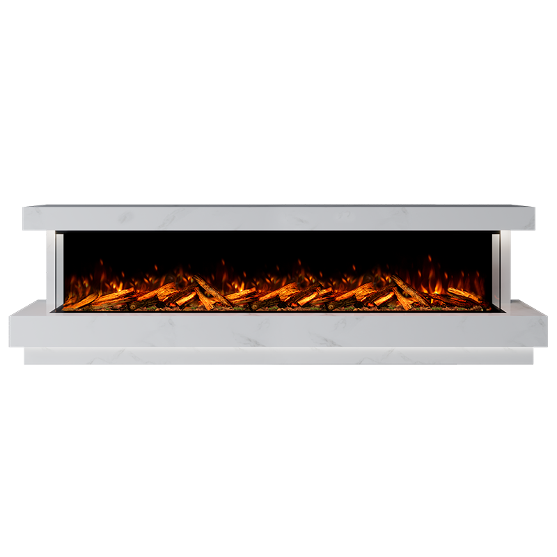 Lazio Suite 2500 3D Panoramic Marble Electric Fireplace - 