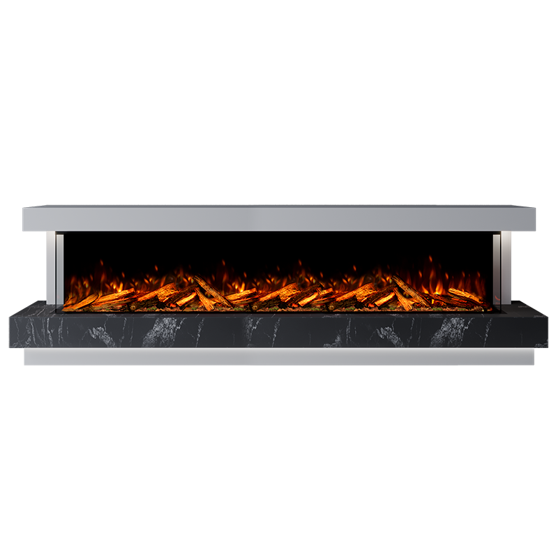 Lazio Suite 2500 3D Panoramic Marble Electric Fireplace - 