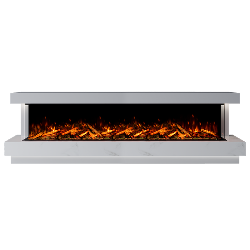 Lazio Suite 2500 3D Panoramic Marble Electric Fireplace - 